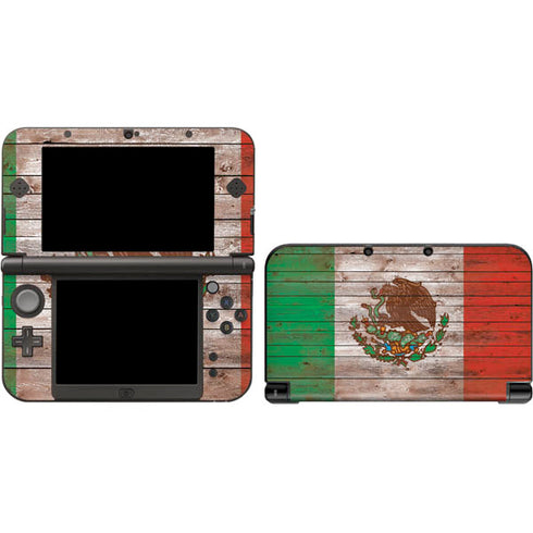 Mexican Flag Dark Wood Nintendo Skins